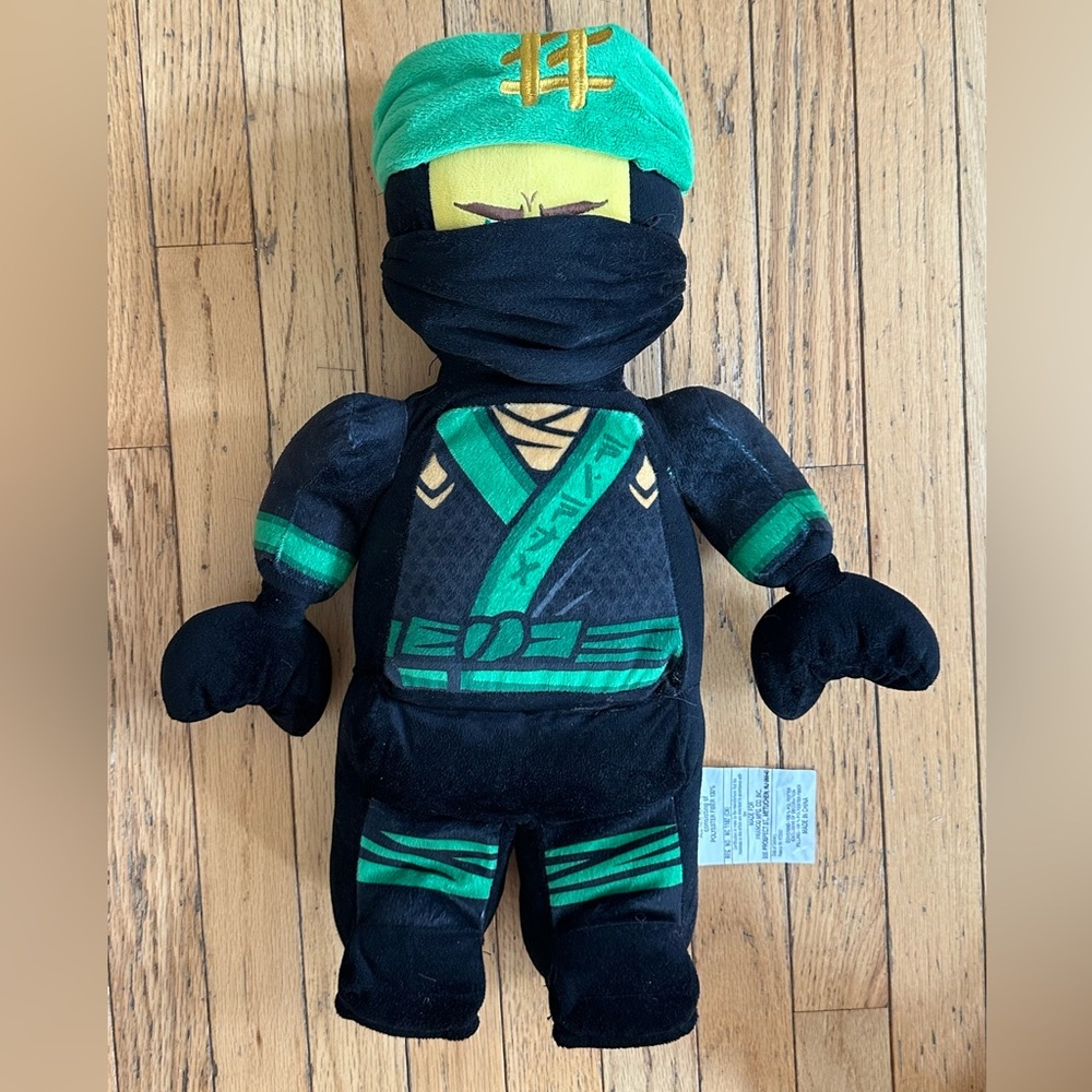 2017 LEGO Ninjago Movie Warrior Cuddle Pillow Green/Black Plush Toy
